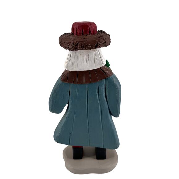 Hand-Carved Santa Figurine by Dave & Pat Justice #24 1998 Folk Art Christmas - Picture 2 of 12